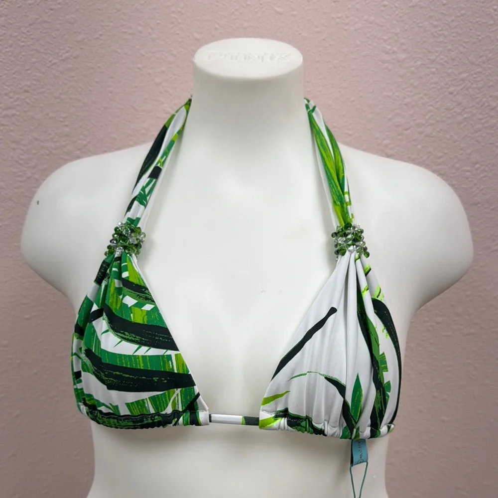 Tropical Leaf Print Bikini Set - Picture 5 of 8